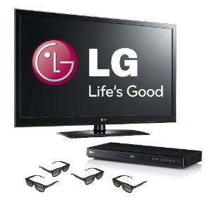 LG 47LW5300 47-Inch 1080p 120Hz Cinema 3D LED-LCD HDTV with 3D Blu-ray Player and Four Pairs of 3D Glasses  $869.99