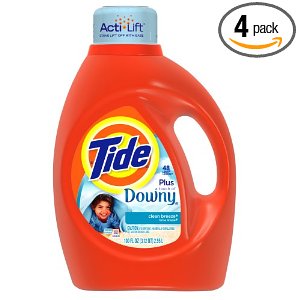Tide with a Touch of Downy Clean Breeze Scent with Actilift 100-ounce Bottles (Pack of 4) $40.70
