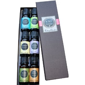 Top 6 100% Pure Therapeutic Grade Basic Sampler Essential Oil Gift Set- 6/10 ml (Eucalyptus, Lavender, Lemongrass, Orange, Peppermint, Tea Tree) $18.75（73%off）
