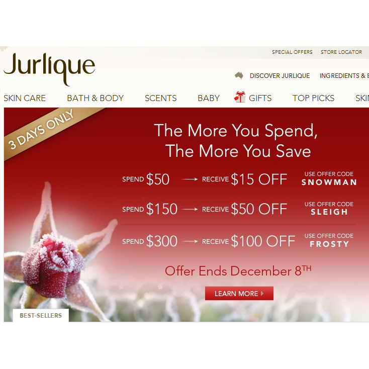 Jurlique official site 3-Day Sale!