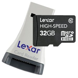 新低！Lexar Class 10迷你SDHC 32GB闪存卡(带读卡器）现打折52%仅售$28.99免运费