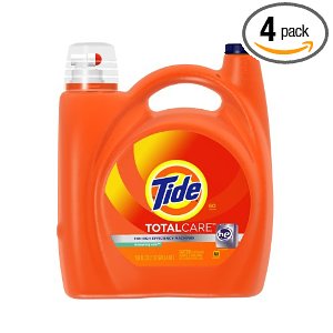 4-Pack Tide Total Care High Efficiency Liquid Renewing Rain Scent, 150-Ounce $59.1