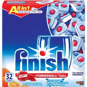 Finish Powerball Tablets, Orange Scent, 32 Count $3.52+free shipping