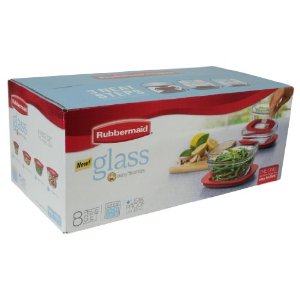 Rubbermaid 8-Piece Glass Food Storage Container Set with Easy Find Lid $22.97