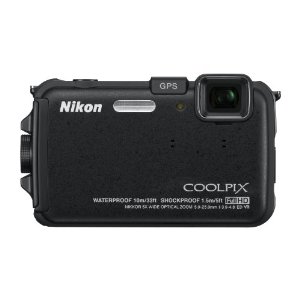 Nikon COOLPIX AW100 16 MP CMOS Waterproof Digital Camera with GPS and Full HD 1080p Video (Black) $269.00