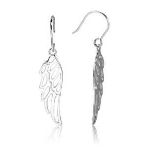 Sterling Silver Angel Wing Drop Earrings $10 