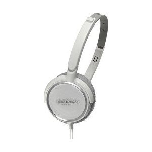 Audio Technica ATH-FC700A Portable Headphones with 40mm Neodymium Drivers, White $29.99