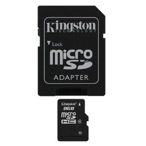 Kingston 8 GB microSDHC Class 4 Flash Memory Card $5.49