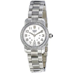 Victorinox Swiss Army Womens 241057 Mother-Of-Pearl Dial Diamond Bezel Watch $496.80