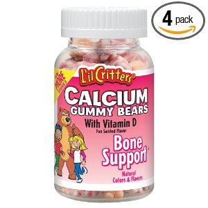 Lil Critters Calcium Gummy Bears with Vitamin D, 60-Count Bottles (Pack of 4) $17.65