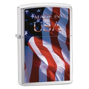 Zippo芝寶 Made In USA 美國旗幟打火機，原價$24.95，現僅售$13.90 