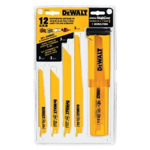 DEWALT DW4892 12-Piece Reciprocating Saw Blade Set with Case $13.41