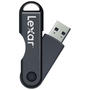 Lexar JumpDrive TwistTurn 32 GB USB 2.0 Flash Drive LJDTT32GASBNA (Gray), only $9.95
