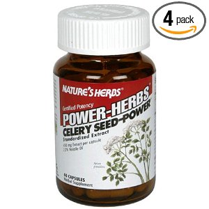 Twinlab Nature's Herbs Power-Herbs Celery Seed-Power, 60 Capsules (Pack of 4) $23.90