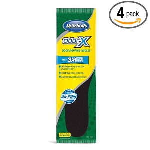 Dr. Scholl's Odor-X Odor Fighting Insoles, 1-Pair Packages (Pack of 4), Only $16.19, You Save $7.87(40%)