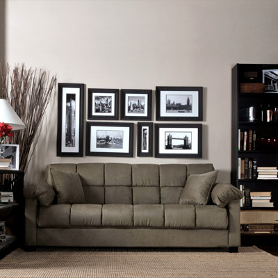 Handy Living Convert-a-Couch Full-Size Sleeper Sofa - Sage  $399.99