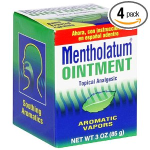 Mentholatum Ointment, 3-Ounce (85 g) (Pack of 4)  	$18.25
