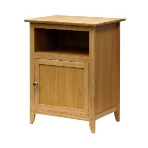 Winsome Wood End Table/Night Stand with Door and Shelf, Natural, Only $35.50, free shipping