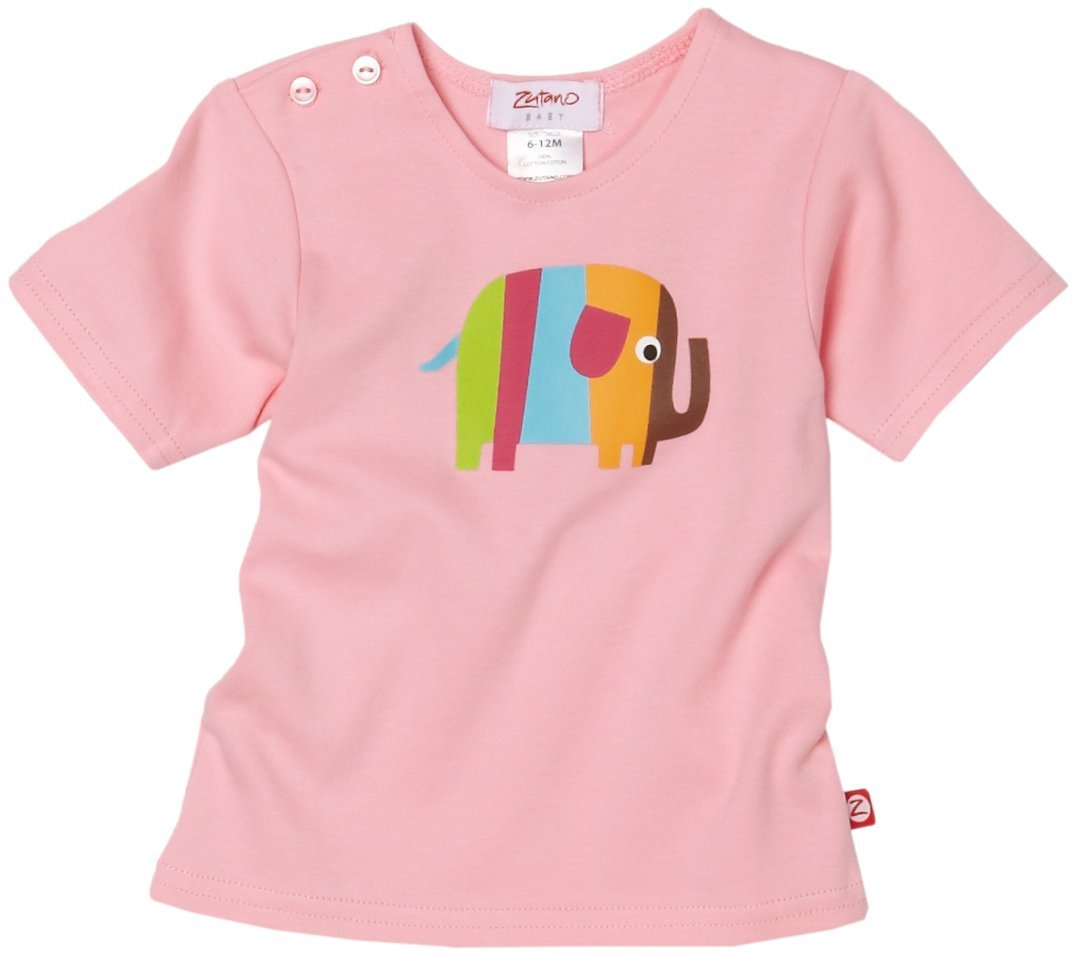 ZUTANO 大象圖案嬰兒短袖T恤(粉色)  $7.46