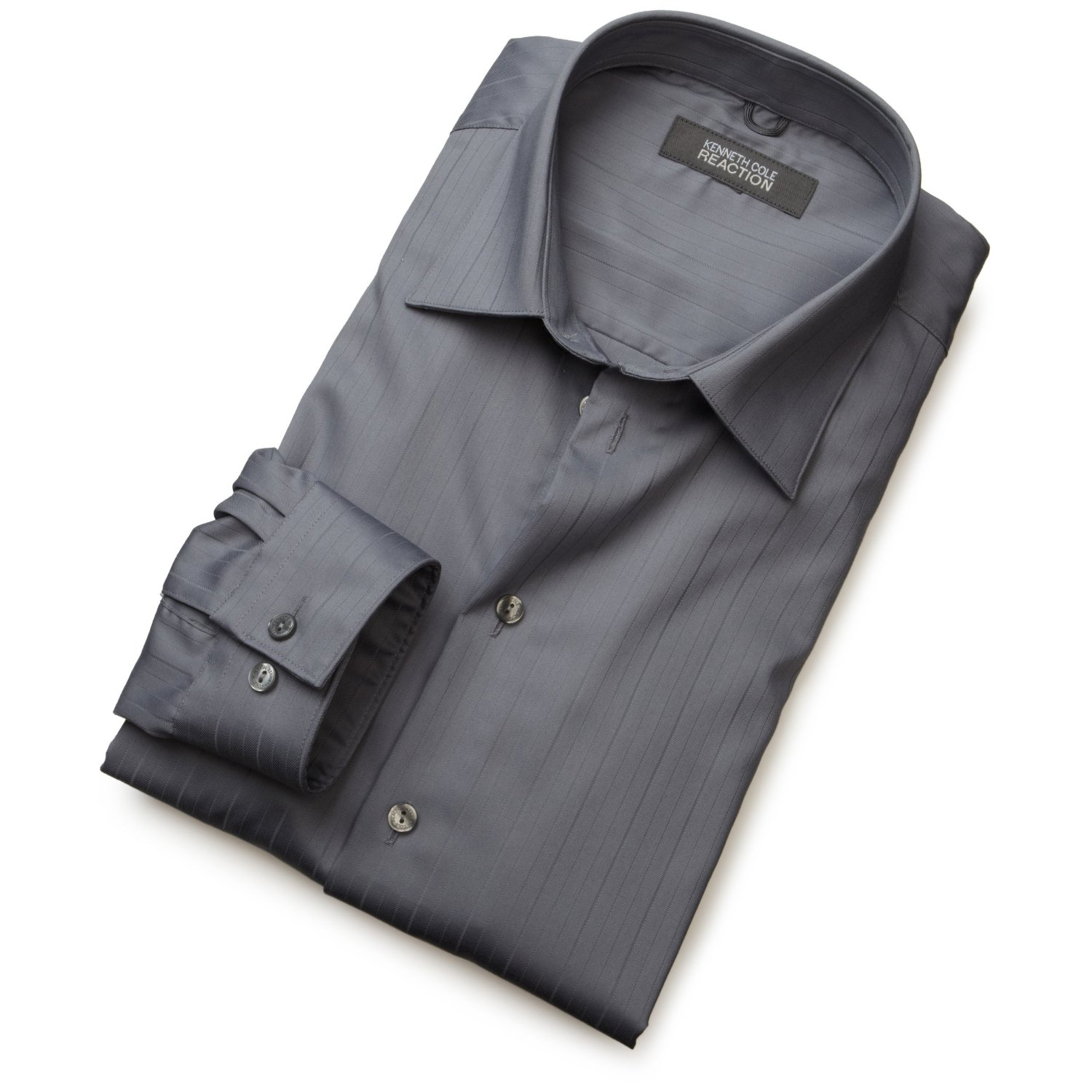 Kenneth Cole Reaction Men's Spread Collar Tonal Solid Woven Shirt $24.23
