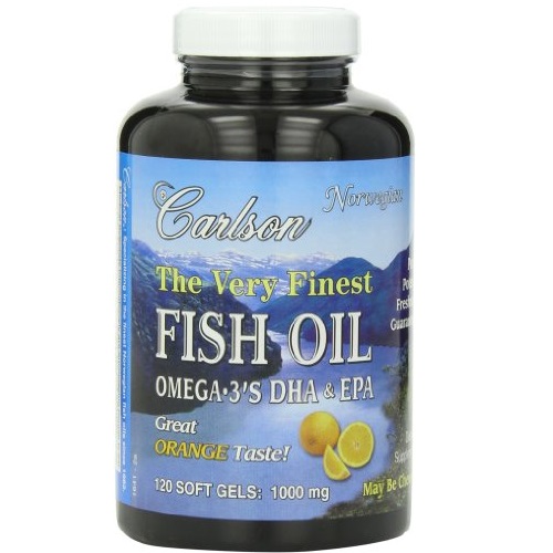 Carlson Labs Very Finest Norwegian Liquid Fish Oil, Orange Flavor, 1000mg, 120 Softgels, only $13.96