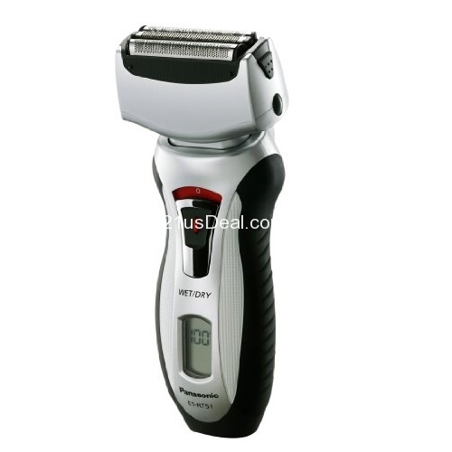 Panasonic ES-RT51-S 3-Blade Nanotech Wet/dry Rechargeable Shaver, Silver, only $36.85