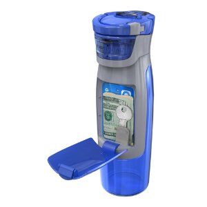 Contigo AUTOSEAL Kangaroo Water Bottle with Storage Compartment, 24 oz., Blue, Only $9.10