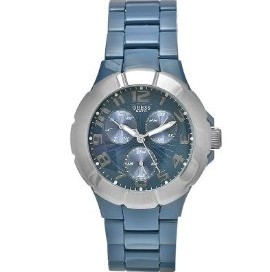 GUESS Mens W11594G2 Steel Blue Resin Blue Multifunction Dial Watch $128.20