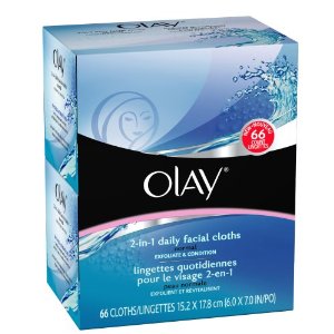玉兰油 Olay 二合一卸妆洁面湿巾（66片装） 最终价格只有$5.59