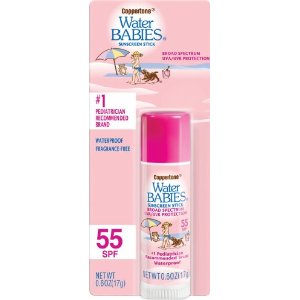 Coppertone WaterBABIES Stick SPF 55, .6-Ounce (Pack of 3) $11.37（25%off）