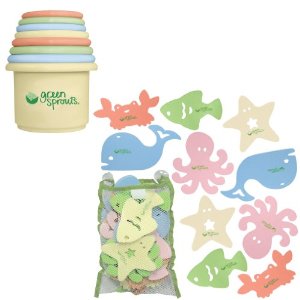 Green sprouts 海洋疊疊杯安全洗澡玩具23件套  $12.61 