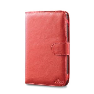  Acase Classic Kindle 3 Leather Case (Metallic Red) with Screen Protector Film Clear (Invisible) $5.95