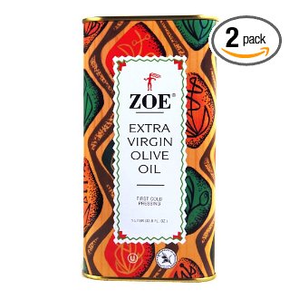 Zoe Extra Virgin Olive Oil, 1-Liter Tins (Pack of 2) $18.65