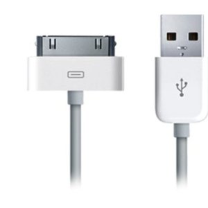 比冰棍兒還便宜！iPad/iPhone/iPod 同步通信和充電用USB電纜(白色)  $0.80 + 免運費