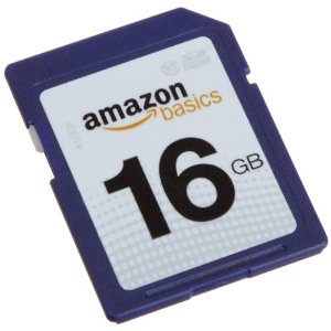AmazonBasics 16GB Class 10 SDHC Flash Memory Card $14.38