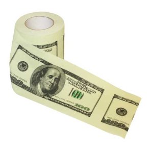 美鈔當衛生紙的願望可以實現了！Money Toilet Roll衛生紙， 百元美鈔版，現僅售$6.26，免運費