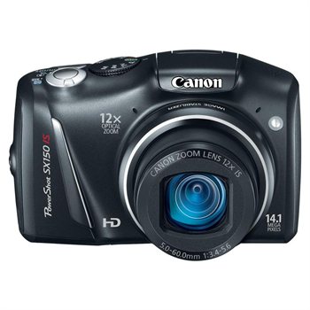大降！佳能(Canon)PowerShot SX150 IS 數碼相機 現打折61%僅售$96.93免運費
