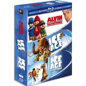 Family Blu-ray 3-Pack (Alvin and the Chipmunks / Ice Age / Ice Age 2) (2010) $19.99