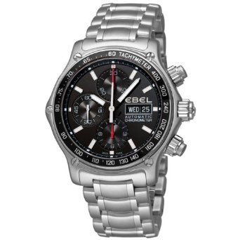 Ebel Men's 1191 Discovery Chronograph Black Dial Watch $1579.97