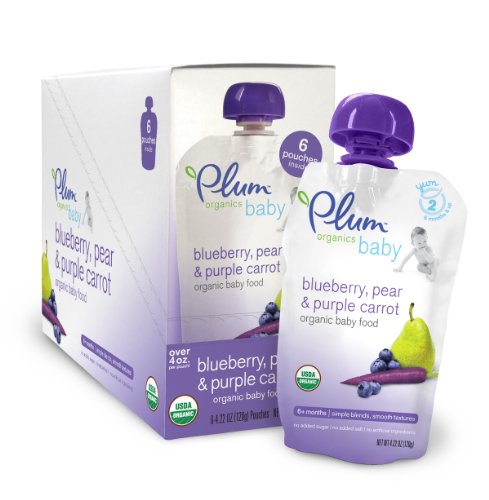 Plum Organics有机婴儿食品4.22盎司24袋装 $26.41且免运费