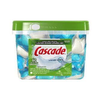 Cascade ActionPacs, Dishwasher Detergent, 60-count Container $9.42