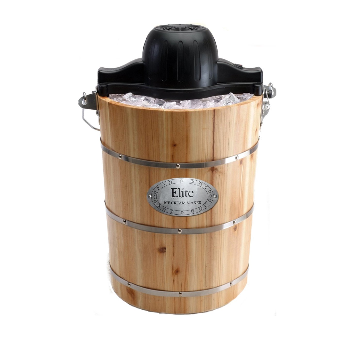 Maxi-Matic Elite Gourmet Old Fashioned Pine Bucket Electric/Manual Ice Cream Maker $31.44