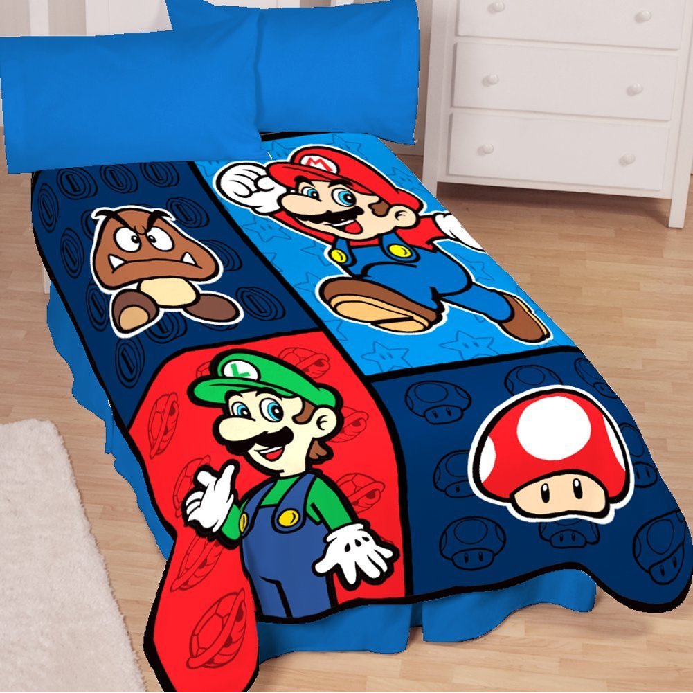 Super Mario Time to Team Up 50-by-60-Inch Microraschel Throw Blanket  $14.88