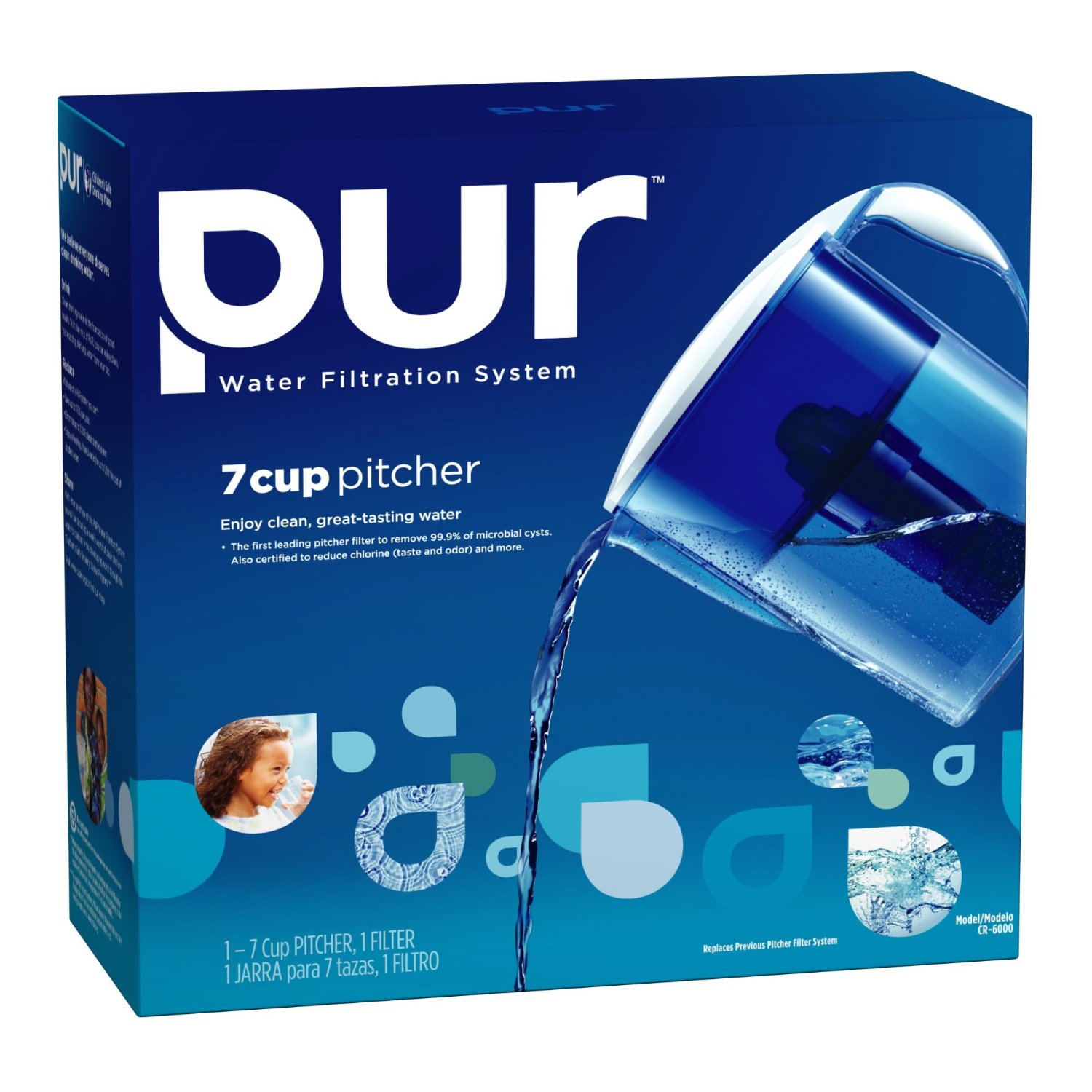 PUR 7 Cup Pitcher With One Pitcher Filter CR-6000  $12.79 + $5.49 shipping 