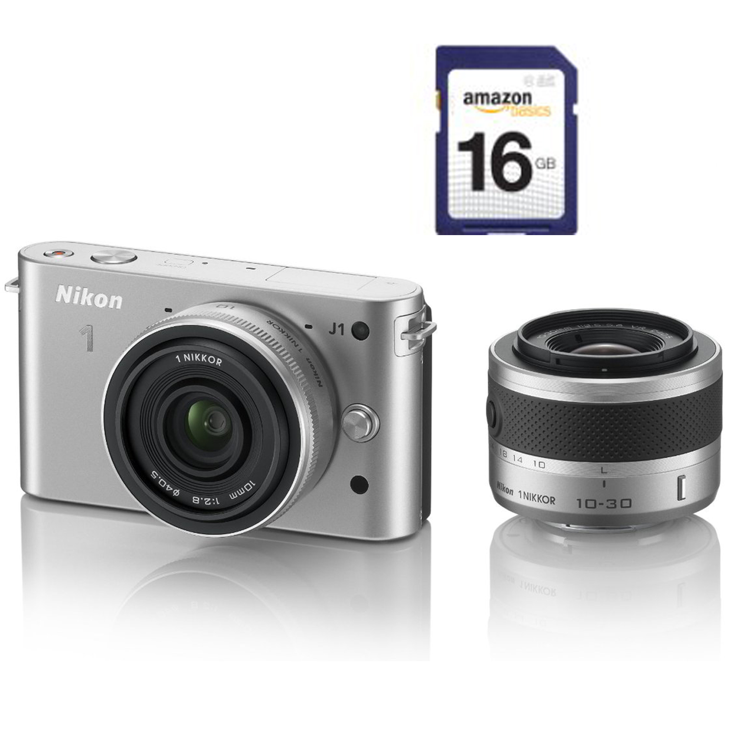 購買一台尼康 Nikon 1系列相機，可同時獲贈一張 Amazon Basics 16 GB 內存卡 