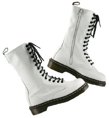 Dr. Martens 1B99, 14 Eyelet, Womens Napa Leather Boots, White $54.95