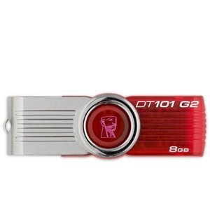 Kingston Digital 8 GB USB 2.0 Hi-speed Datatraveler Flash Drive DT101G2/8GBZET - Red $5.93