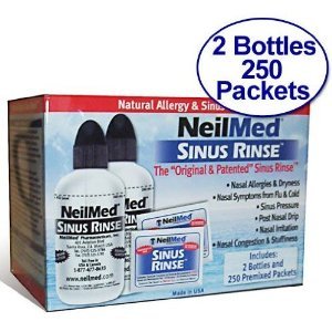NeilMed Sinus Rinse - 2 Bottles - 250 Premixed Packets - Value Pack $26.49