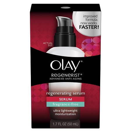 Olay Regenerist Regenerating Lightweight Moisturization Face Serum, Fragrance-Free 1.7 fl oz,  for $7.99 after clipping coupon