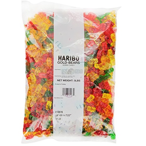 銷售第一！Haribo Gummi Candy 小熊軟糖，5磅裝，現僅售$11.39，免運費